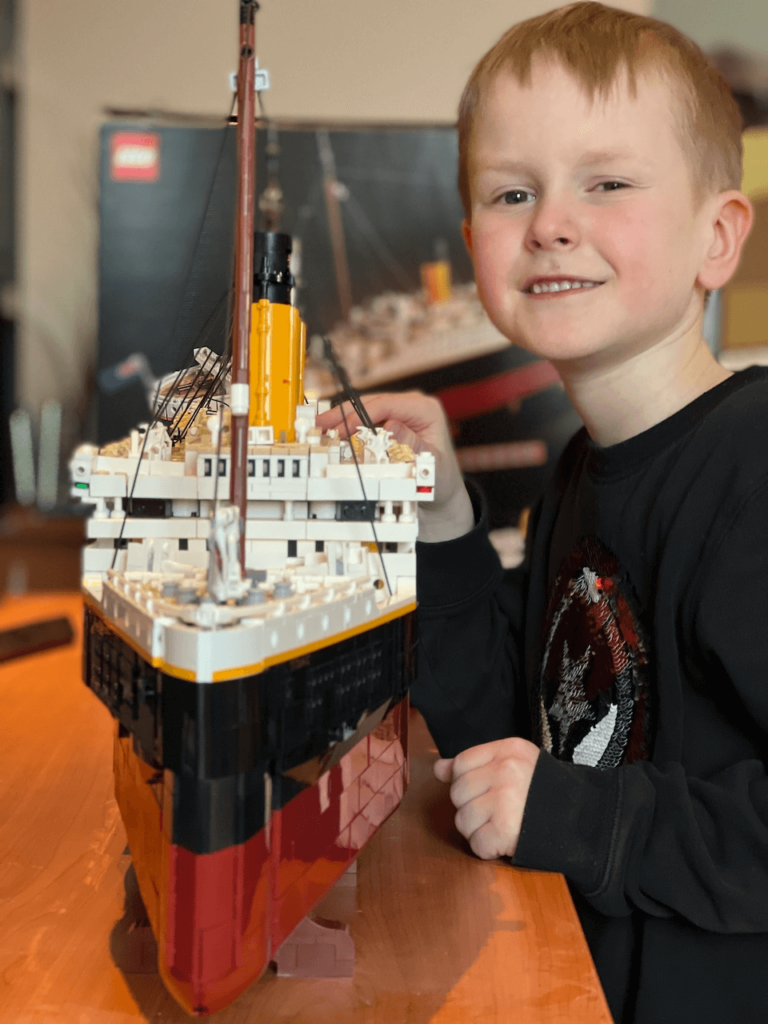 Lego Titanic aufgebaut